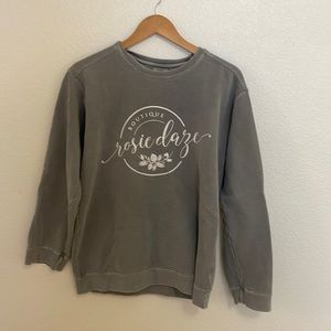 Rosie Daze Boutique pullover comfort colors grey sweatshirt